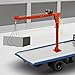 Truck Mounted Crane Hoist, Pickup Trucks Jib Cranes with Remote Control Alloy Steel Hook Winch Rope and Electric Winch Adjustable Height and Arm Length Folding Truck Crane for Construction Industry