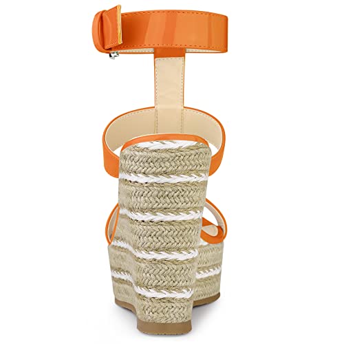 Allegra K Women's Espadrille Strappy Platform Wedges Sandals3