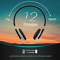 August EP636 Bluetooth 5.3 kabellose On-Ear-Kopfhörer mit NFC, Mikrofon – Ansicht 5