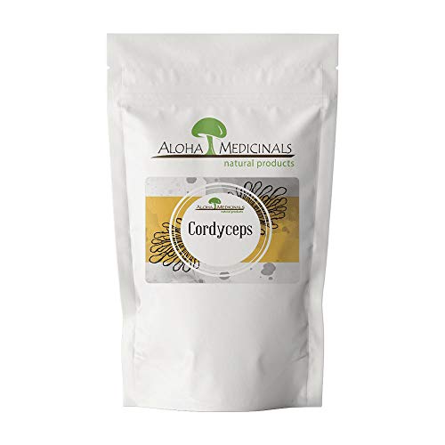 Aloha Medicinals - Pure Cordyceps - Certified Organic Mushrooms â€“ Cordyceps Militaris â€“ Cordyceps Sinensis - Supports Immunity, Energy and Stamina â€“ 1 Kilo Bag (Powder)