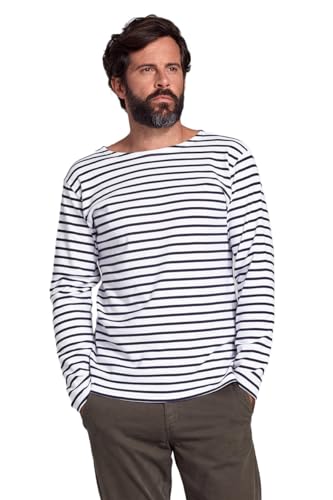 Armor Lux Marinero Houat Héritage Hombre Camiseta, Blanco/Barco, L