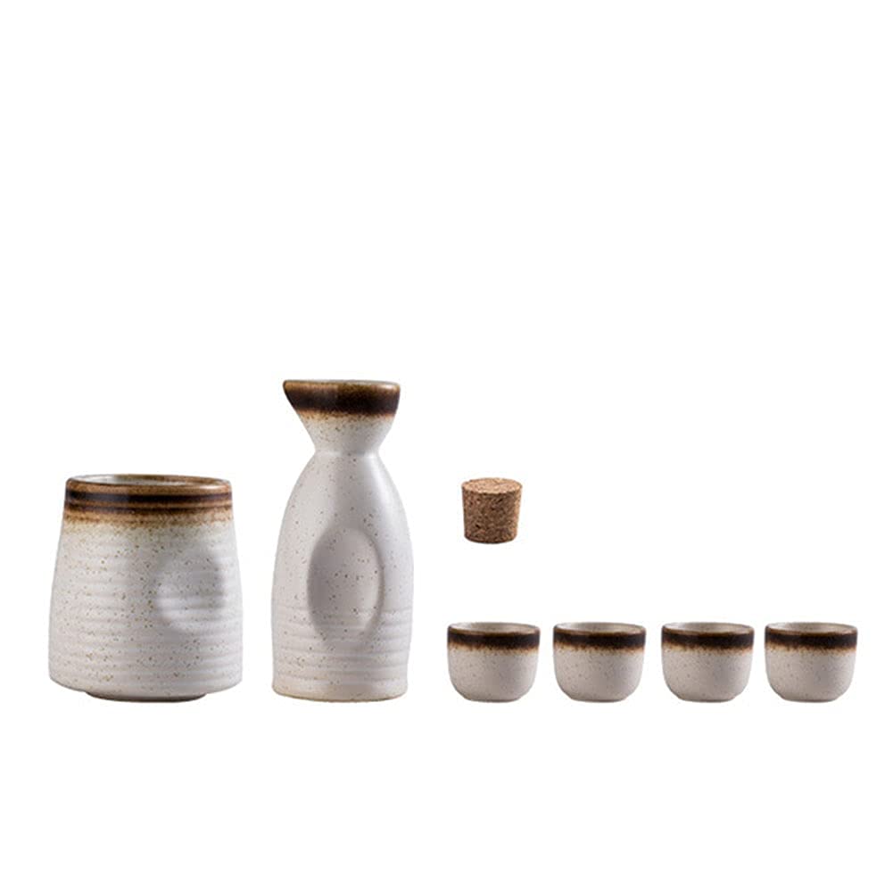 Juego de sake de diseño japonés refinado CHFYIJYHM con olla de servicio exclusiva