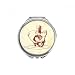 Human Skeleton Sketch Hip Spine Hand Compact Mirror Round Portable Pocket Glass