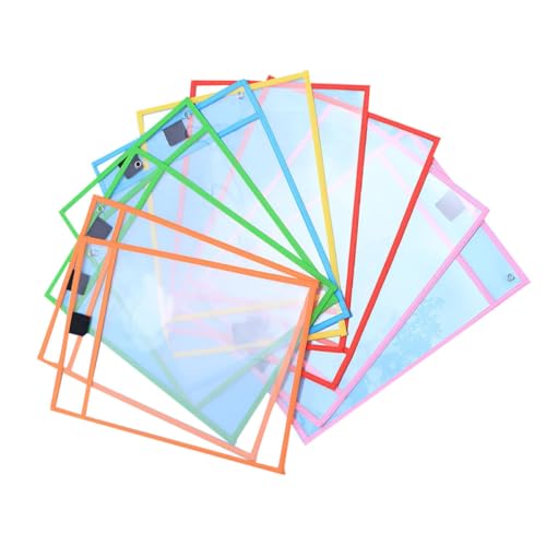 LIFKOME PVC���z���C�g�{�[�h�p�����|�P�b�g�t�@�C���o�b�O 8������ �ϖ��Ր������|�P�b�g �w�Z �I�t�B�X�p�J��Ԃ����K�p�z �����_���J���[