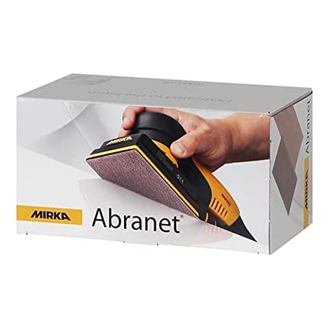 Mirka Abranet 5414905032 Net Sanding Strips with Hook & Loop Backing for Sanding Wood, Filler, Varnish & Plastic, 70 x 125 mm, P320 Grit, Pack of 50 Cover