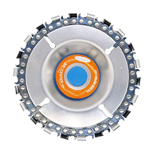 GreatTool Angle Grinder Disc,4 Inch Wood Carving Disc Chain Saw Plate 22 tooth, 5/8