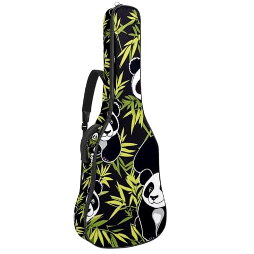 Sac pour guitare acoustique étanche panda mignon 42.9" avec poches accessoires