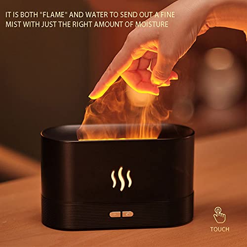 KALIONE Umidificador de ar Flame Mist para quarto, umidificador de chama com difusor de �leo essenci