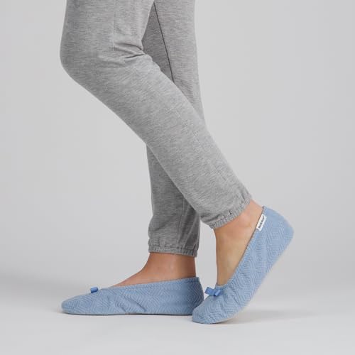 Image of isotoner Women's Diamond Microterry Ballerina Slippers