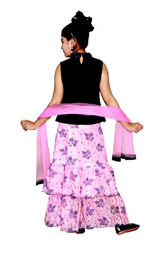 Image of ZOOBA Girl's Banarasi Silk With Jaal Readymade Lehenga Choli And Dupatta Set
