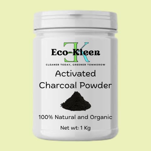 Eco-Kleen | Activated Charcoal Powder | for Teeth Whitening, Skin Purification, Blackhead Removal | Food-Grade, Vegan & Chemical-Free (1000 G), (1 Kg)
