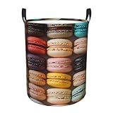 Matériau : tissu Oxford Grand panier à linge macaron pour biscuits - Panier de rangement pour enfants - Pour dortoirs universitaires, chambres de garçons et filles, chambres de bébé, salle de bain