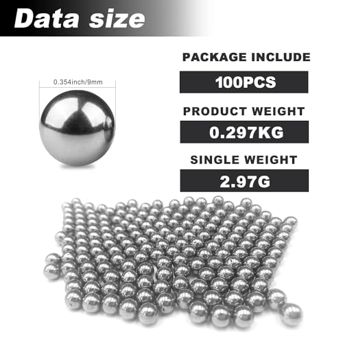 Image of 9mm Ball Bearing Solid Steel Bearing Balls Precision Balls - 100 Pieces