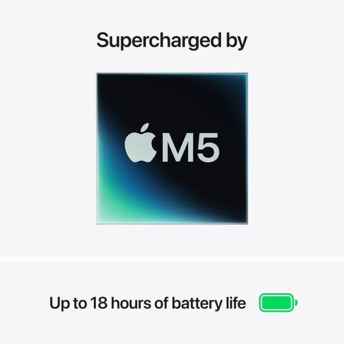 Apple 15" MacBook Air Laptop, M5 Chip mit 10‑Core CPU und 10‑Core GPU: Entwickelt für KI, 15,3" Liquid Retina Display, 16 GB, 1 TB SSD, Touch ID, WLAN 7; Mitternacht; QWERTY Tastatur
