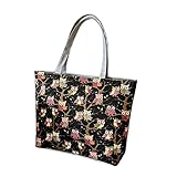 sac broderie point de croix Cadeau : sac fourre-tout classique et élégant pour femme, cadeau parfait pour votre petite amie, fille, amie, collègue ou vous-même pour le Nouvel An, la Saint-Valentin, un anniversaire ou un anniversaire de mariage.
