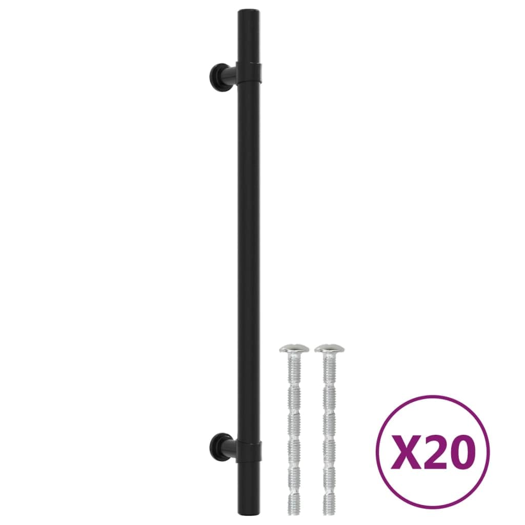 Genérico Tiradores para armarios 20 uds Acero Inoxidable Negro 192 mm,Bricolaje,Accesorios de Bricolaje,Ferretería para armarios,Pomos y picaportes de armarios-3203695