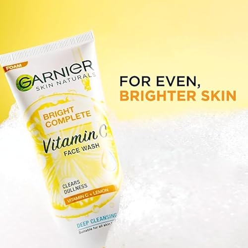 Image of Garnier Skin Naturals, Facewash, Cleansing and Brightening, Bright Complete, 100 g