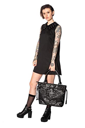 Banned Apparel - Urban Vamp Collar Studs Dress S/Black