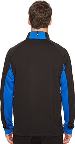 PUMA Golf pumagolf 2017 Men's Pwrwarm Colorblock 1/4 Zip, Lapis Blue Puma Black, Medium