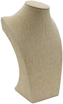 Polmart H2-Y Necklace Bust, Yellow Linen, 10”
