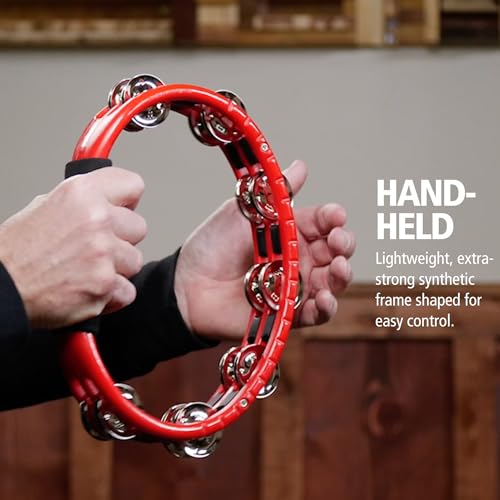Meinl Percussion TMT1-R Traditional Handheld Tambourine Musical Instrument thumb #1
