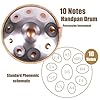 Professal 22-Inch Handpan Drum in D Minor, 10 Notes (432Hz) Steel Drum for Mtat & Music Therapy, Silver Color, Perfect for Musicians and Relaxat. #5