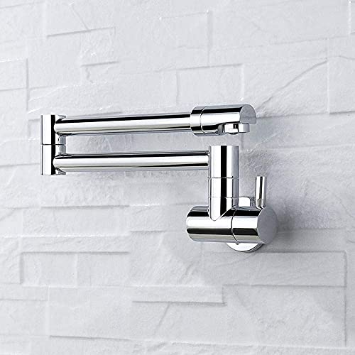 Robinet eau froide de cuisine à bras pivotant et finition chrome poli