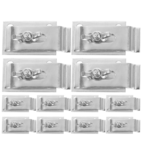 LALAFINA Clips Metálicos para Fregadero de Cocina Inoxidables 12 Juegos Soporte de Sujeción para Montaje bajo Encimera Accesorios para Reparación y Fijación en Baño y Cocina