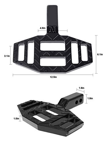 Aps Hammer Forged Carbon Steel Black 2-Inch Hitch Step Compatible With Class 3 Receiver Hitch (Bumper Guard Bumper Protector Bumper Step) #TOP4