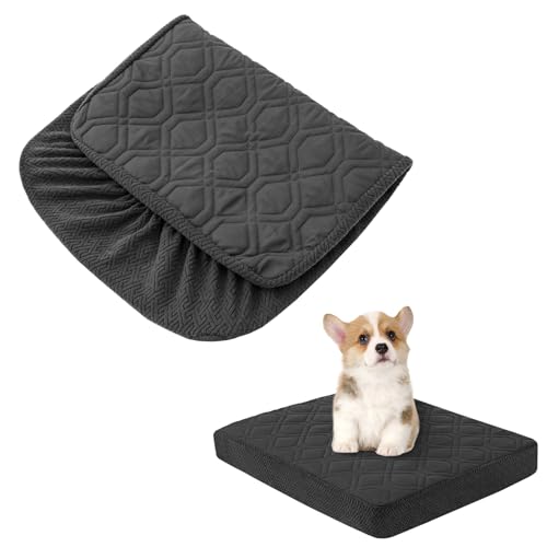 Dog Bed Covers Replacement Washable - Waterproof Dog Bed Covers Quilted, Water Absorbable Pet Puppy Bed Cover for Dog Cat, Cover Only 30Lx20Wx6H Inches Brown