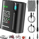UpBeatPlus T1 Portable Tire Inflator with 160 PSI, 4X Faster Air Pump, Wireless Car Tire Inflator with Pressure Gauge, Suitable for Car, Motorcycle, Bicycle, and Ball Inflation﻿