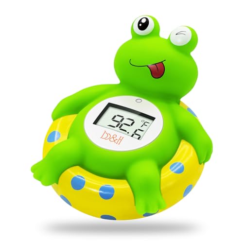 Image of b&h Baby Bath Thermometer & Room Thermometer – Easy to Read Display | BPA-Free| Fahrenheit or Celsius | Digital Water Thermometer Floating Bathing Toy Shower Gift for Infant Newborn