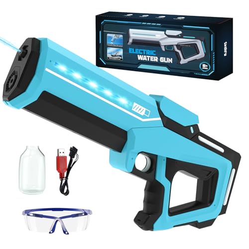 Pistolet à eau électrique avec lumière LED, le cadeau idéal pour le jeu d'été en piscine