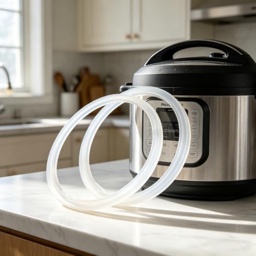 Junta de silicona para olla a presión, accesorio de reemplazo transparente para olla a presión de 22 cm de diámetro interno miniatura 7