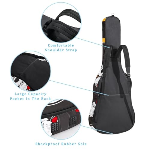 Housse pour guitare acoustique papillon multicolore, le cadeau idéal pour guitariste