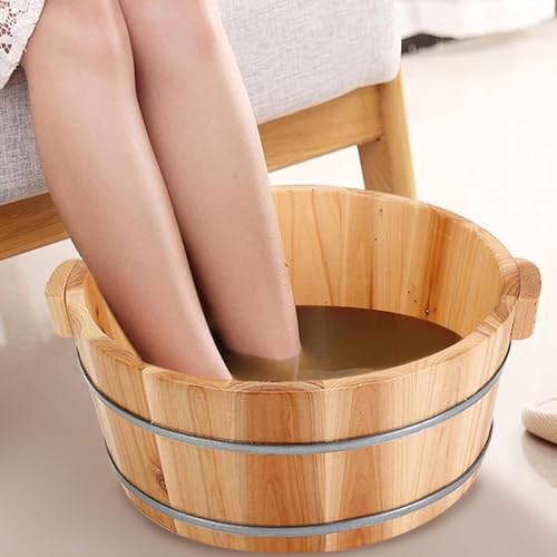 Tina de madera para spa y masaje de pies miniatura 1