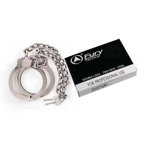 Fury Tactical Double Lock Professional Leg Irons (Chain Chrome Silver)