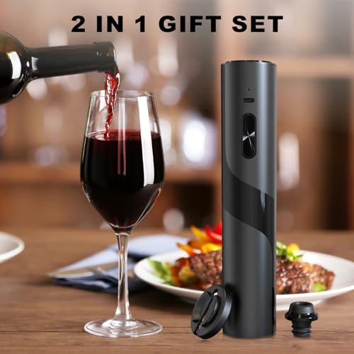Electric wine stopper preserving wine freshness