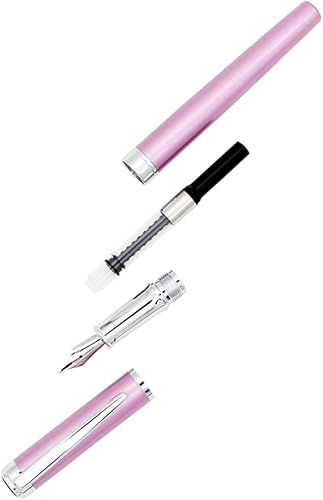 Vista 9 de Pluma estilográfica de acero inoxidable, pluma estilográfica de punta fina, pluma de negocios, pluma estilográfica de luz, para regalo, escuela