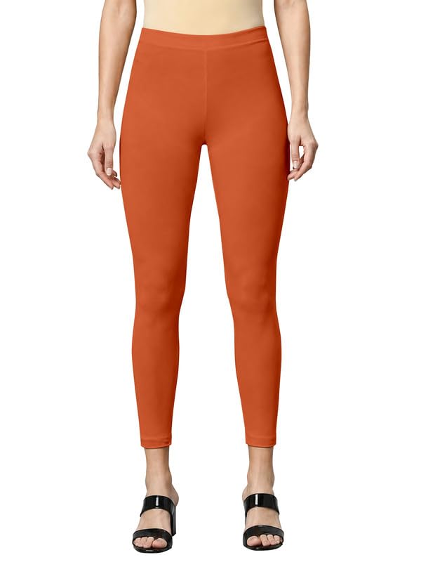 Image of TRENDMALLS Women's Microfiber Elastane Stretch Soft Cropped Leggings with Ultrasoft Waistband for Women