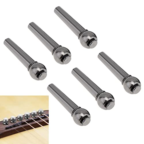 Muzcym 6Pcs Guitar Bridge Pins, Pure Copper Pin Acoustic Guitar Strings Nail Pegs For Acoustic Guitar 6 Strings For Folk Acoustic Guitar #TOP7