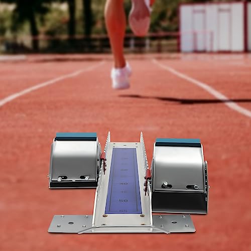 HinLIaDa Starting Block Track Field, Athletics Scholastic Starting Block, Multi-Function Starting Block, 6 Angle Adjustable Sprinter Track and Field Aluminum Suitable for Plastic Runway Cinder Track