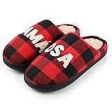 Pantuflas de Invierno para Mujer, Zapatos Cómodos Cálidas de Casa de Inviernos, Antideslizantes con Suela de Goma, 25cm,...