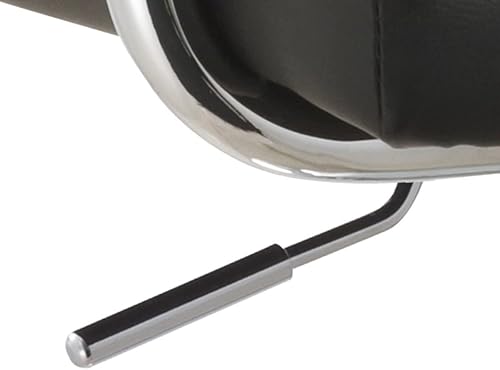 Miniatura 27 de AC Pacific Taburete de bar giratorio ajustable contemporáneo con cojín y reposabrazos, 24-33 pulgadas, color blanco Blanco,Blanco (Daisy