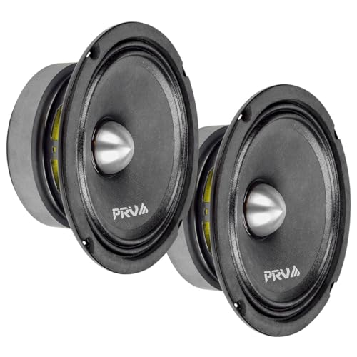 PRV AUDIO 6.5 Inch Midrange Bullet Speaker Pair 6MR400-4 Bullet 4 Ohm 400 Watts High Performance Car Audio Loudspeaker High Output Sound (2 Speakers)