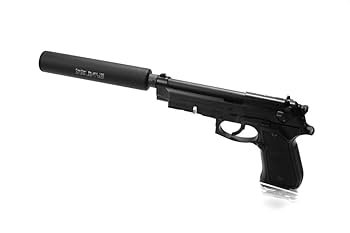 黒 サイレンサー・サプレッサー トイガン用 Amazon | HTGベーシック 汎用エアガンサイレンサー 14mm逆ネジ