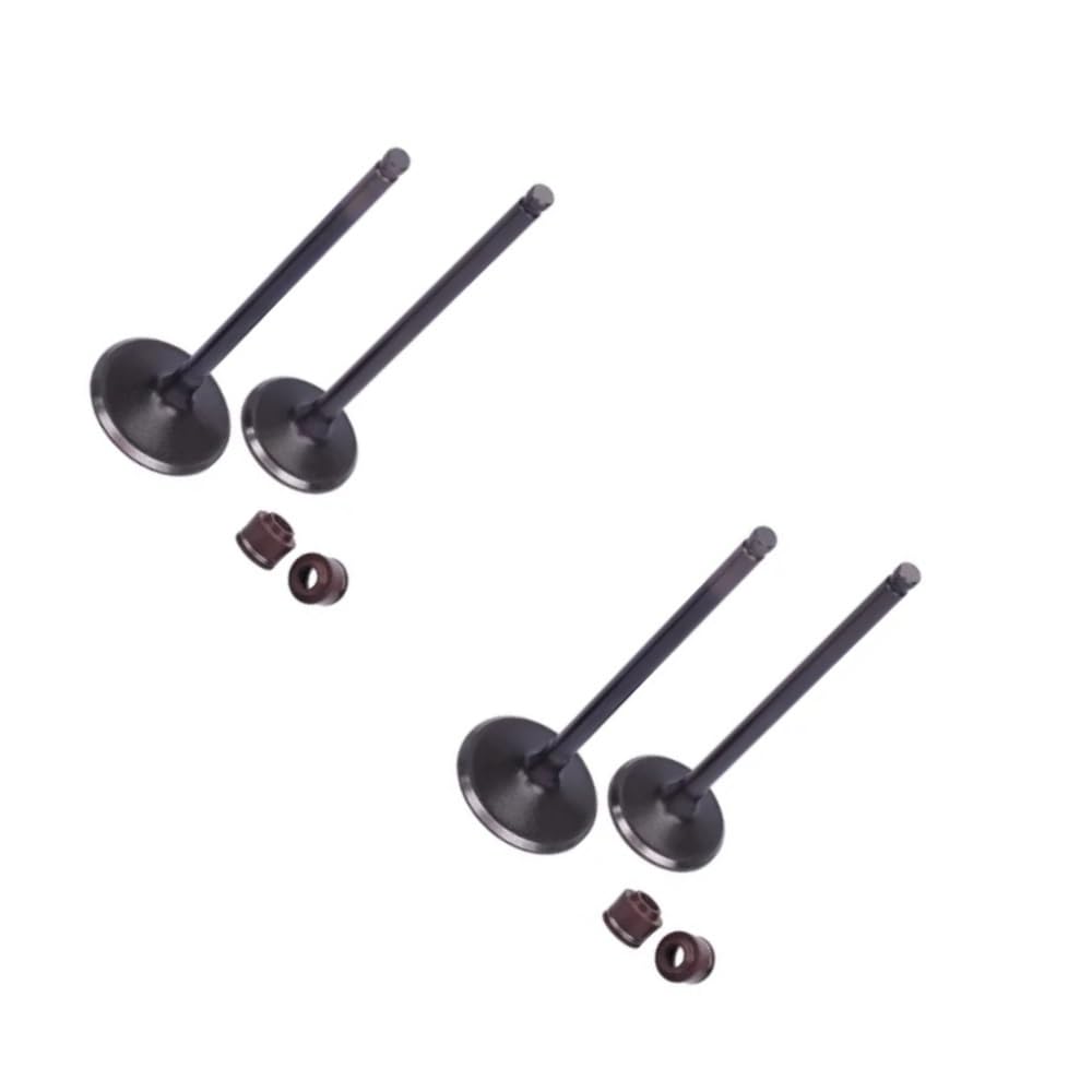 4.5mm Intake Exhaust Valve Stem Kit Fit for Honda AX-1 1988-1990 NX250 Dominator 1988-1993 Motorcycle Engine Parts(2X Intake 2X Exhaust)