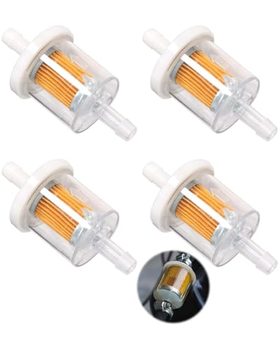 JUKOTA 4 Piezas Filtros Gasolina moto 8 mm,Filtro de Combustible Universal,Alta Precisión de Filtrado,Filtro de óxido de hierro,Reutilizable,Para Motor,Motocicleta,Scooter,Tractor,Etc