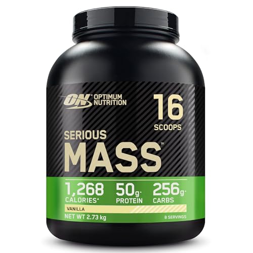 Optimum Nutrition Serious Mass Protein Powder, Vanilla, 2.73 kg