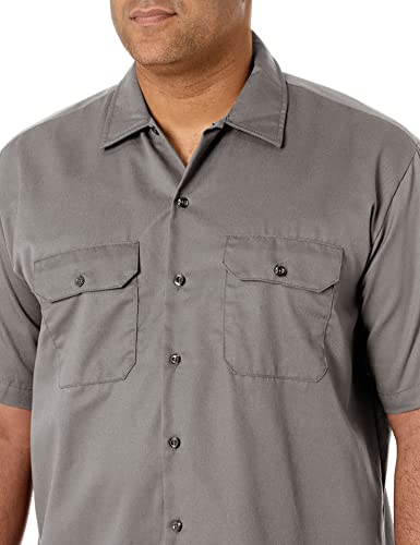 Image of Dickies Men's Short Sleeve Work Shirt - Durable Twill Button Down Shirts for Men, Lightweight Uniform for Daily Wear